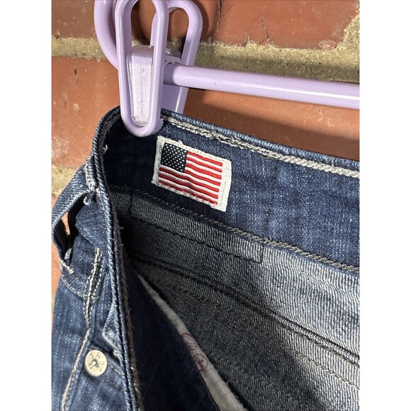 True Religion Becky Blue Zip Fly Jeans Stretch USA Made Women's 31, Real 34x32.5 - Picture 9 of 9